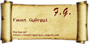 Faust Györgyi névjegykártya