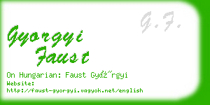 gyorgyi faust business card